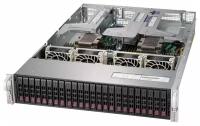 Платформа системного блока SuperMicro SYS-2029U-E1CRT 2U, 2xLGA3647 (up to 205W), iC621 (X121PU), 24xDDR4, up to 24x2.5 SAS/SATA (with expander)