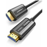 Кабель HDMI АМ-АМ v2.0, 30,00 м. карбоновый опто-волоконный, цинковый сплав (HD132) Ugreen