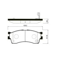 Колодки Торм.пер. Kia Carens 99-02 Shuma 00-03 Spectra Rus Rio Ii 02-> Sangsin brake арт. SP1113