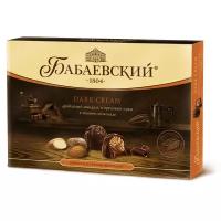 Конфеты Бабаевский Dark Cream дробленый миндаль и ореховый крем, в темном шоколаде, 200 г, картонная коробка, 20 шт. в уп