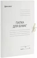 Папка для бумаг с завязками картонная мелованная BRAUBERG, 280 г/м2, до 200 листов, 110924