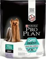 Pro Plan Grain Free Mini корм для взрослых собак мелких пород с чувствительным пищеварением Индейка, 700 г