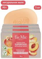 BioMio BIO-SOAP Натуральное мыло. Персик и ШИ (x3), 90 г