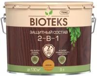 Защитный лессирующий состав для дерева Bioteks 2-в-1, 9 л, орегон