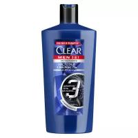 Шампунь для волос CLEAR MEN чистота И свежесть 3в1 с активированным углем (против перхоти) 610 мл