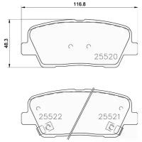 Дисковые тормозные колодки задние NISSHINBO NP6042 (4 шт.)