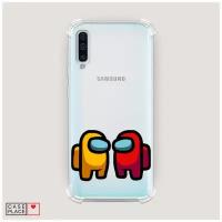 Чехол силиконовый Противоударный Samsung Galaxy A50 Тут красный!