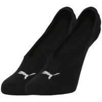 Носки PUMA Footie, 2 пары, размер 39-42, черный