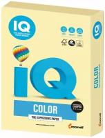 Бумага цветная IQ color, А4, 160 г/м2, 250 л, пастель, желтая, YE23, 1 шт