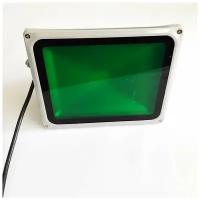Светодиодный прожектор 30Вт, IP65, 220В, зеленый