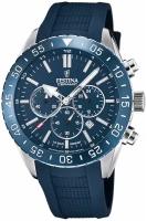 Наручные часы FESTINA Timeless Chrono, синий, серебряный