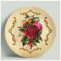 Декоративная тарелка Винтаж. Розы 1, 20 см