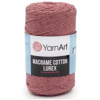 Пряжа для вязания YarnArt 'Macrame cotton Lurex' 250гр 205м (75% хлопок, 13% полиэстер, 12% металлик) (743 темно-розовый), 4 мотка