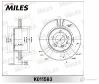 Диск тормозной MERCEDES W140 400 600 91 99 задний D 300мм MILES K011583