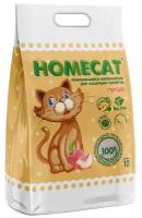 Комкующийся наполнитель Homecat Эколайн Персик