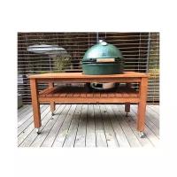 Керамический гриль Big Green Egg XL со столом из дуба Зеленый