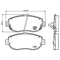 Дисковые тормозные колодки передние NISSHINBO NP1073 (4 шт.)