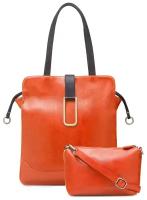 Комплект сумок планшет Senorita, фактура зернистая, рельефная, оранжевый