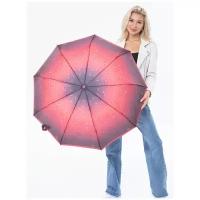 Зонт Rainbrella, автомат, 3 сложения, купол 100 см., 9 спиц, система «антиветер», чехол в комплекте, для женщин, красный