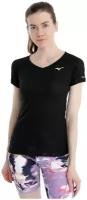 Футболка Беговая Mizuno Dryaeroflow Tee (W) Черный (Us: l)