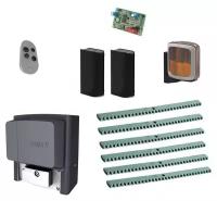 Автоматика для откатных ворот CAME BX704AGS FULL6-A-T1, комплект: привод, радиоприемник, пульт, фотоэлементы, лампа, 6 реек