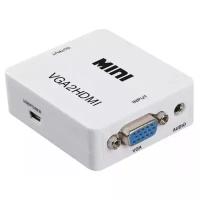 Переходник VGA HDMI адаптер конвертер VGA на HDMI + аудио, 1080P, VGA 2 HDMI для монитора, телевизора, ноутбука, компьютера, PS3, Xbox, PC