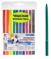 Centropen Фломастеры 10 цветов, Centropen 7790/10 Washable, блистер, европодвес, линия 1.0 мм