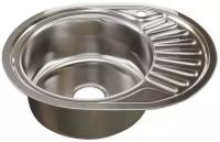 Врезная кухонная мойка 57 см, Mixline 528190, полированное нержавеющая сталь/глянец