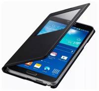 Чехол-книжка MyPads для Samsung Galaxy Note 3 SM-N900/N9005 с окошком черный кожаный