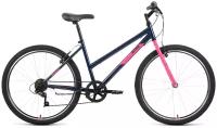 Велосипед 26 FORWARD ALTAIR MTB HT LOW (6-ск.) 2022 (рама 17) темный/синий/розовый