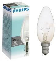 Накаливания Philips Лампа накаливания Philips Stan B35 CL 1CT/5х10F, E14, 60 Вт, 230 В