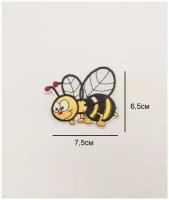Заплатка / текстильный патч/ Нашивка / Термоаппликация / Термонаклейка пчела