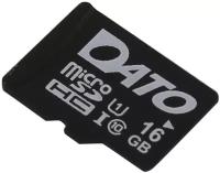 Карта памяти DATO microSDHC 16 ГБ Class 10, UHS-I U1, R/W 40/10 МБ/с
