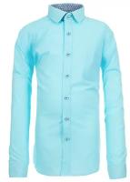 Школьная рубашка Imperator, размер 140-146, голубой, бирюзовый