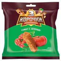 3 Корочки сухарики ржаные Томат с зеленью, 100 г