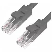 Сетевой кабель GCR LSZH UTP 24AWG cat.5e RJ45 T568B 1.8m Grey GCR-50935