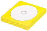 Диск CD-R 700Mb 52x Printable CMC, в бумажном конверте с окном, желтый, 10 шт