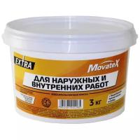 Краска акриловая Movatex EXTRA для наружных и внутренних работ матовая белый 3 кг