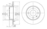 Тормозной диск передний (комплект 2 шт.) Delphi BG2910 для Skoda Favorit, Felicia I, II