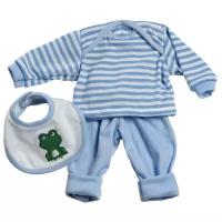 Комплект одежды Adora PlayTime Fashion 3 PC. Layette Set Blue (Синий комплект 3 предмета для кукол Адора 33 см)