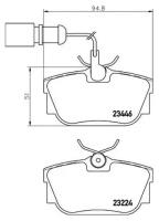 2344605 TEXTAR Колодки задние с противошумной пластиной Q+ FORD SEAT VOLKSWAGEN TEXTAR 2344605