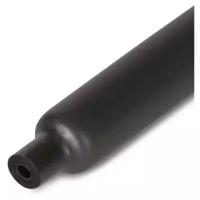 Тонкостенная термоусаживаемая трубка 9/3 мм черная, с клеевым слоем, длина 1м до 1кВ