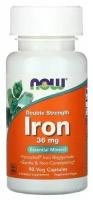 Iron 36 mg 90 капсул Железо NOW Foods