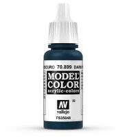 Краска Vallejo серии Model Color - Dark Prussian Blue 70899, матовая (17 мл)