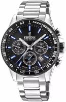 Наручные часы FESTINA Timeless Chrono, серебряный, черный