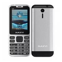 Телефон MAXVI X10, SIM+micro SIM, серебристый металлик