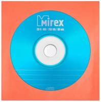 Диск Mirex CD-R STANDARD 700Mb 48X в бумажном конверте с окном, красный