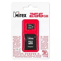 Карта памяти MicroSDXC 256GB Mirex Class 10 UHS-I + SD адаптер