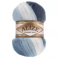 Пряжа Alize Angora Gold Batik синий-белый-голубой (1899), 80%акрил/20%шерсть, 550м, 100г, 1шт