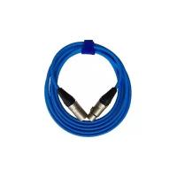 Кабель аудио 1xXLR - 1xXLR GS-PRO XLR3F-XLR3M blue 2.0m